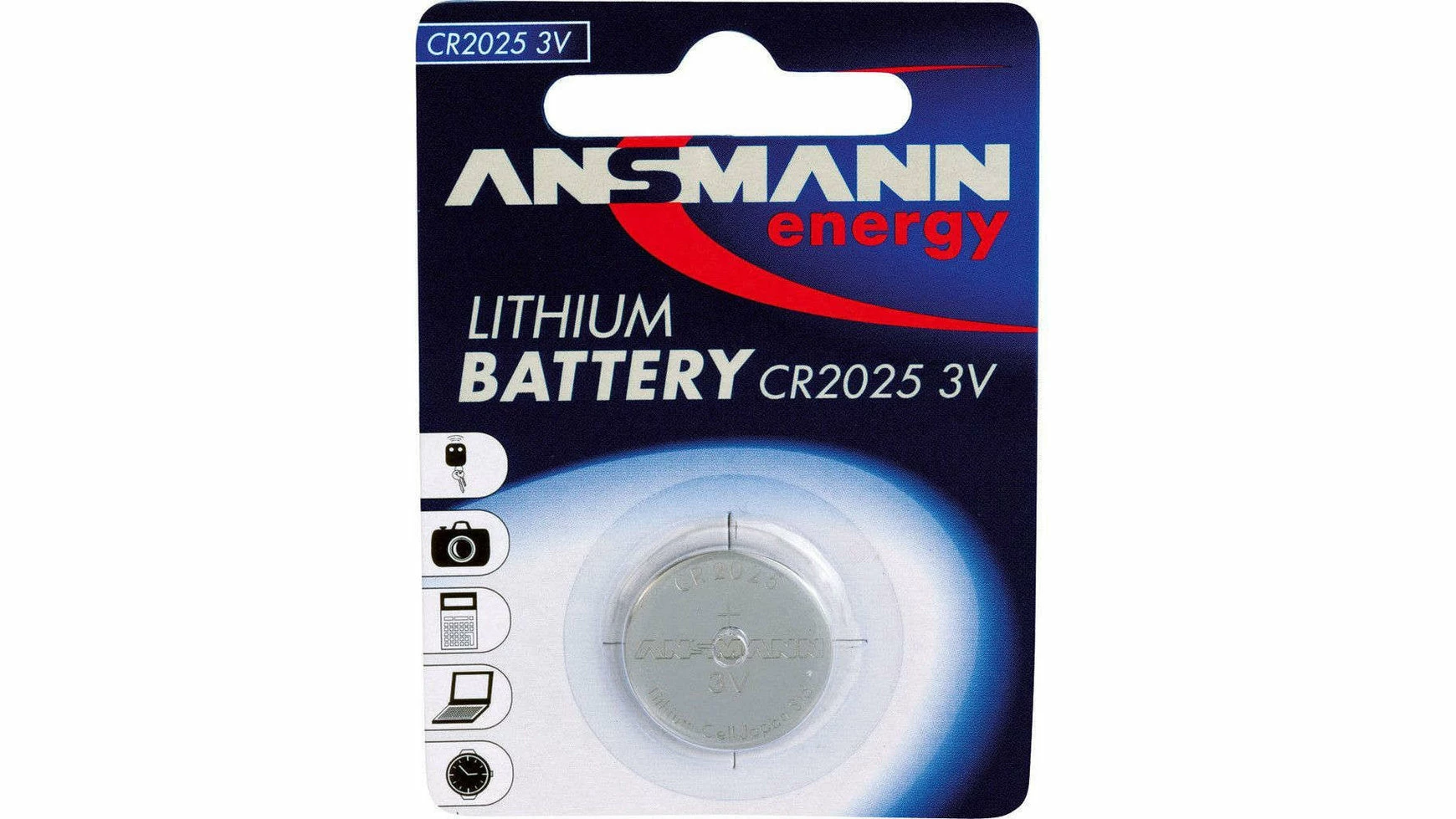 Ansmann Knopfzelle CR 2025 3V 1 Ansmann Knopfzelle CR 2025 3V