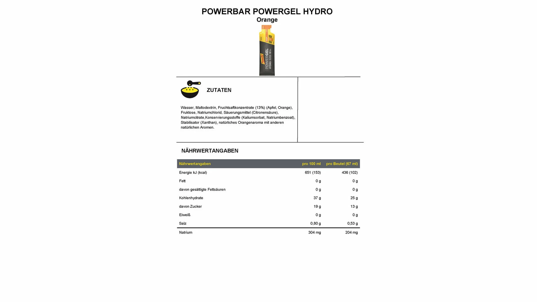 PowerBar PowerGel Hydro 67 Ml 6 PowerBar PowerGel Hydro 67 Ml – Bild 6