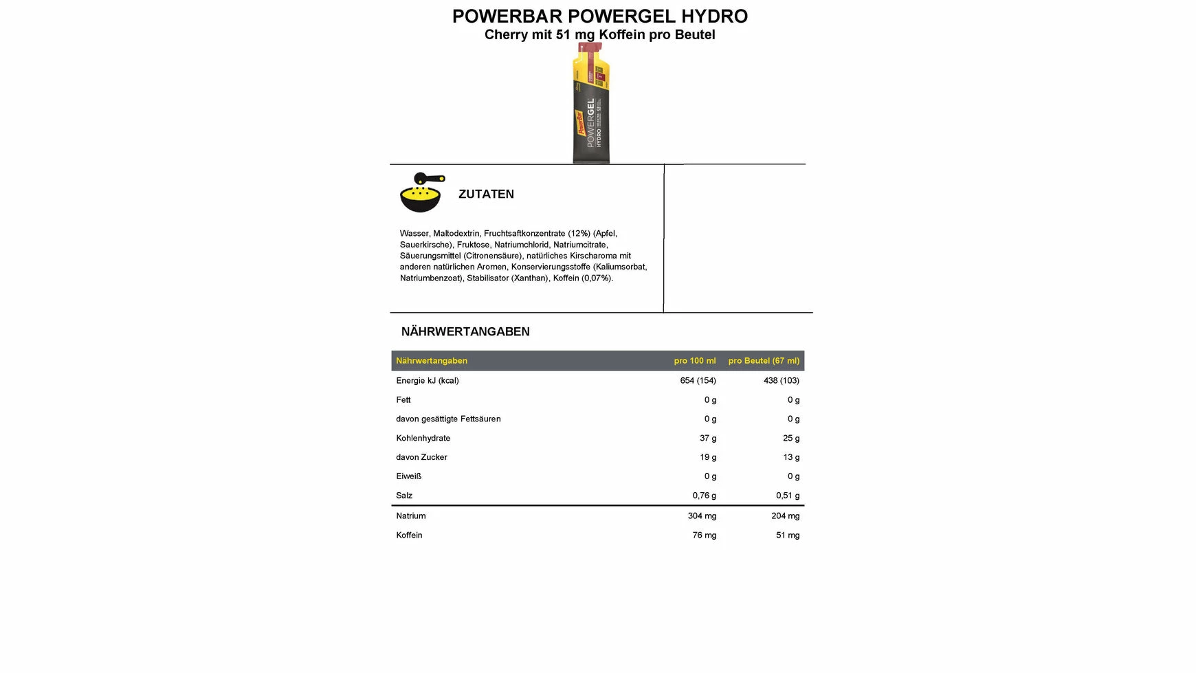 PowerBar PowerGel Hydro 67 Ml 8 PowerBar PowerGel Hydro 67 Ml – Bild 8