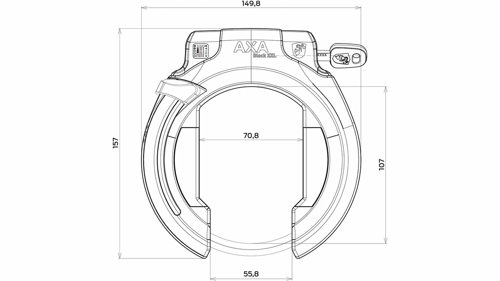 Axa Block XXL NAZ Rahmenschloss 4 Axa Block XXL NAZ Rahmenschloss – Bild 4